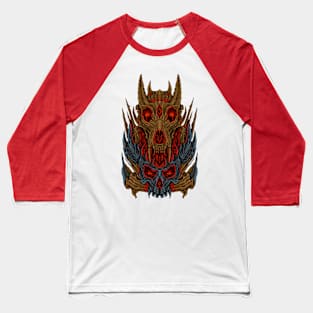 Skull red eyes 3 Baseball T-Shirt